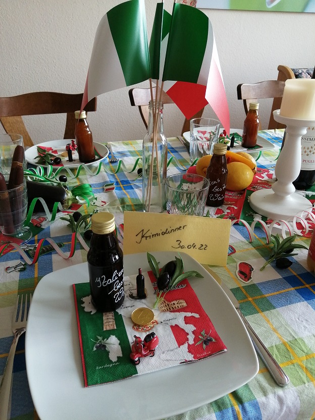 A decorated table.